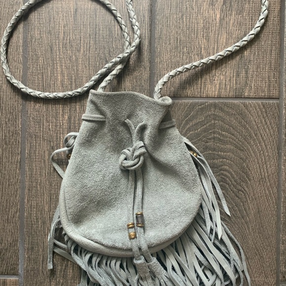 Sweetgrass leather fringe purse sweetgrass leather fringe bag handmade bag - Picture 5 of 7